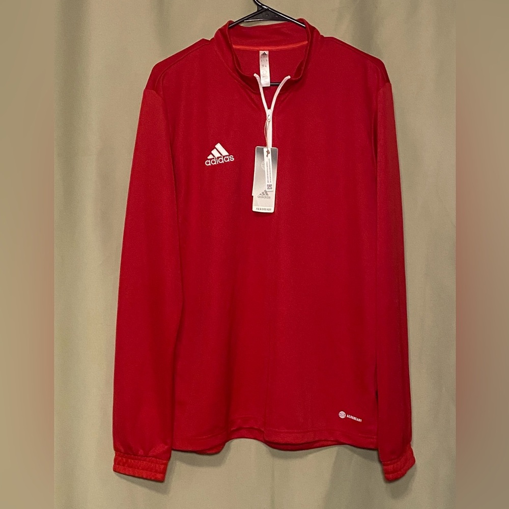 Adidas Areoready Entrada 22 Training Top Football/Soccer Red Men’s size L NWT